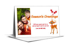 Baby Rudolph Season's Greetings Card 7.875